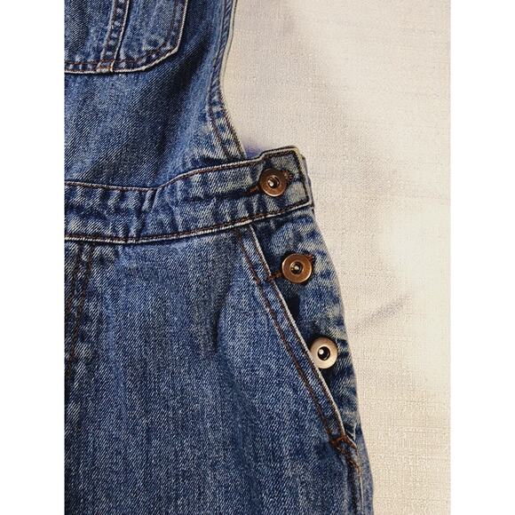 Doomsday Co UK Blue Denim Short Overalls Romper Sz XS 4" Inseam Streetwear - Picture 8 of 13